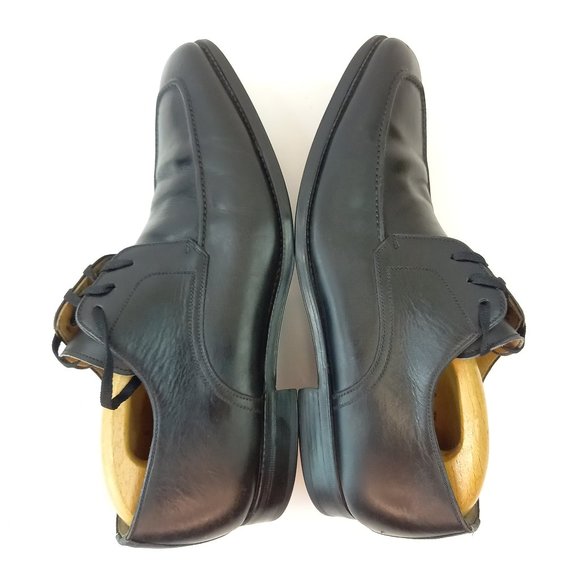 Magnanni Black Leather Men Dress Shoes (7.5 US) - Picture 4 of 13